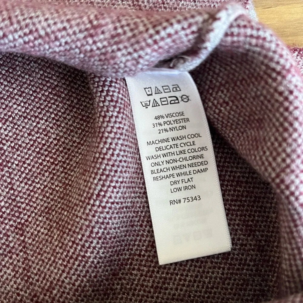 NWT TAHARI Pullover Plaid Knit Sweater Top 3/4 Sleeves Tunic Grey Red Women’s 1X - Picture 13 of 13